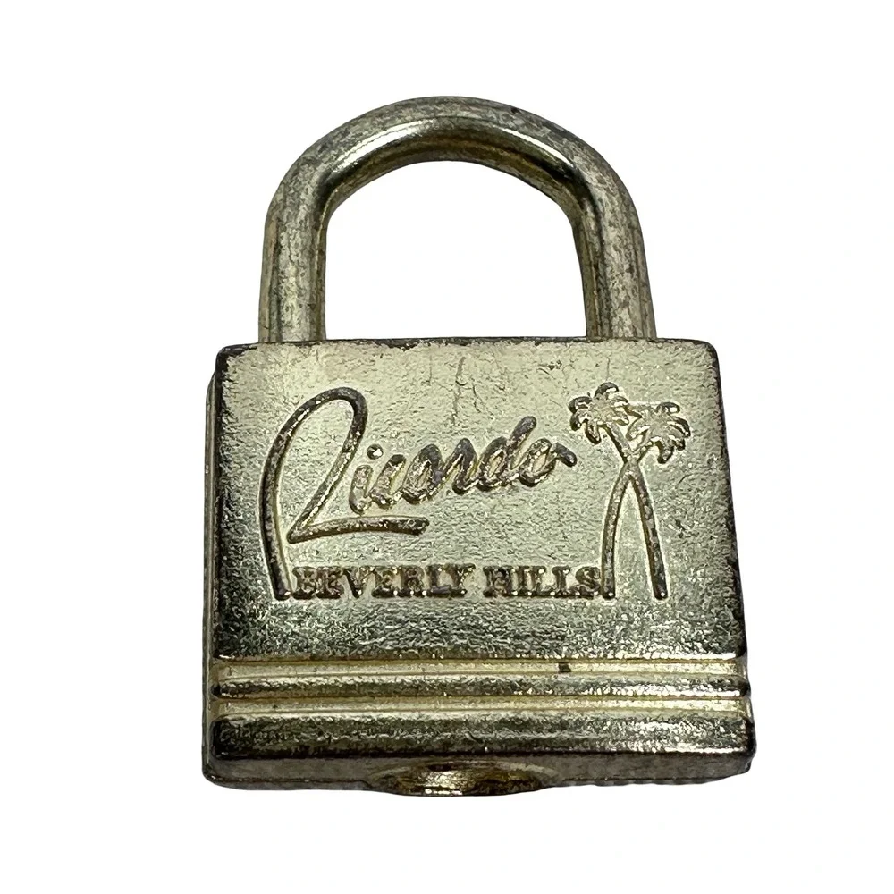 Ricardo Beverly Hills Vintage Gold Tone Luggage Lock with 4 Keys Palm Tree Logo